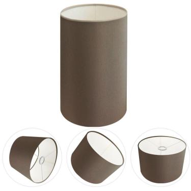 Imagem de Cúpula Abajur E Luminária Cilíndrica Vivare Cp-7002 ø13x30cm - Bocal Nacional Cáqui