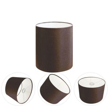 Imagem de Cúpula Abajur E Luminária Cilíndrica Vivare Cp-7001 ø13x15cm - Bocal Nacional Café