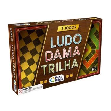 Imagem de Jogos Clássicos 3 em 1 Ludo Dama Trilha Dinâmico +5 Anos Pais e Filhos