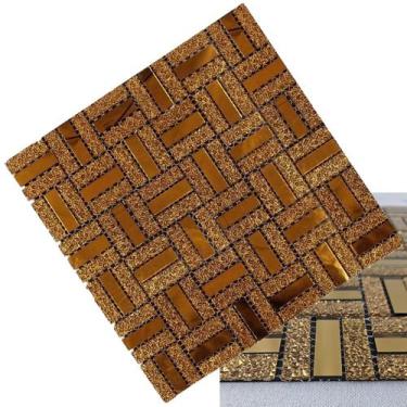 Imagem de Pastilha Vidro Adesiva Parede Banheiro Cozinha Sala Quarto Salao Barbe