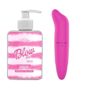 Imagem de Vibrador Golfinho Ponto G Rosa Hidrata Blow Girl Gel Kit - Hot Flowers