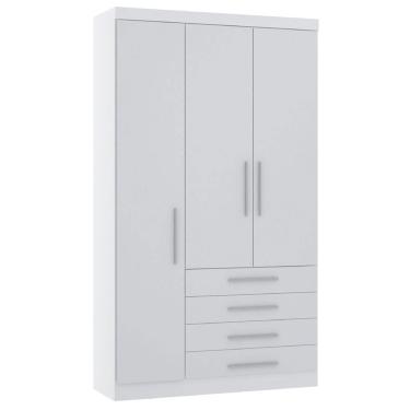 Imagem de Guarda Roupa Modulado 132cm 3 Portas e 4 Gavetas Alpes Luciane Moveis