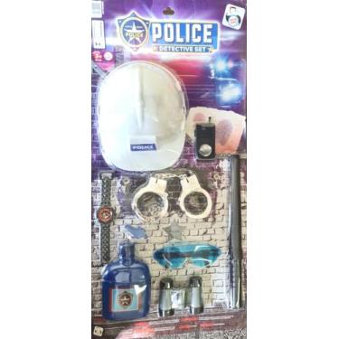 Imagem de Kit Policia Infantil Mini Policial Algema Capacete Relógio - Pica Pau
