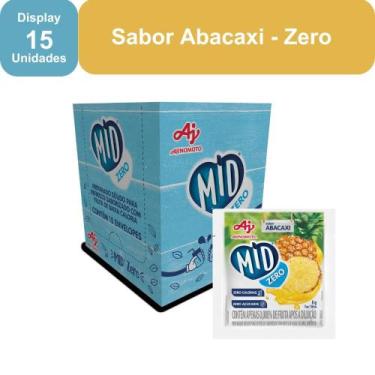 Imagem de Kit Refresco em Pó MID ZERO Sabor Abacaxi Com 15 Unidades de 8g