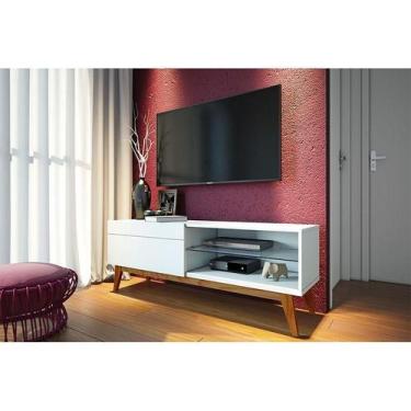 Imagem de Rack Bancada Ambiente Classic 1 Gaveta 1.4 Branco Acetinado - Imcal