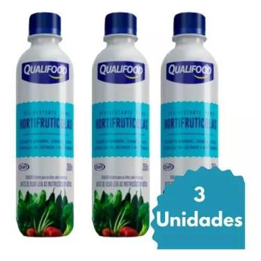 Imagem de Desinfetante Para Hortifrutícolas 350ml 03 unidades - QUALIFOOD