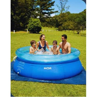 Imagem de Piscina Inflável Mor Splash Fun 2400 Litros Redonda Azul para Crianças