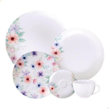 Imagem de Aparelho De Jantar Tramontina Floratta Em Porcelana Decorada 20 Peças 96589024