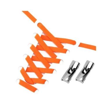 Imagem de Cadarços Elásticos Sem Amarração Para Crianças E Adultos Com Fecho Met