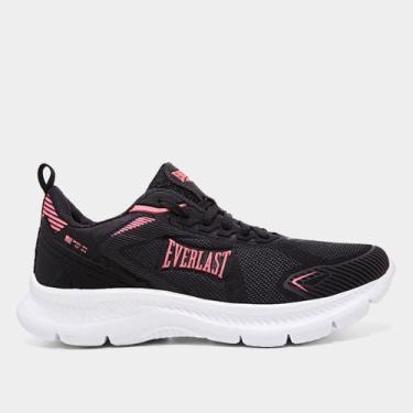 Imagem de Tênis Everlast Vênus II Feminino, Preto, Rosa, 37