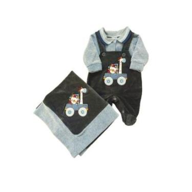 Imagem de Saída De Maternidade Cinza e Verde-musgo Ref 3079-Masculino