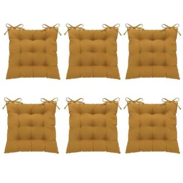 Imagem de Kit 6 Peças Futton 40x40cm Diversas Cores Futon Macio Para Cadeiras Ba