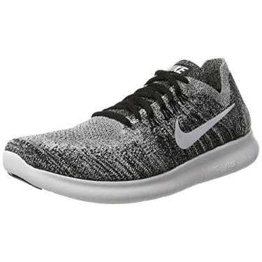Imagem de Nike Tênis de corrida feminino Free RN Flyknit 2017 Preto/Volt/Branco 880844-003 tamanho 36
