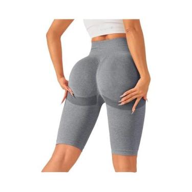 Imagem de Leggings Esportivas Sem Costura Para Mulheres, Shorts De Yoga Com Cont