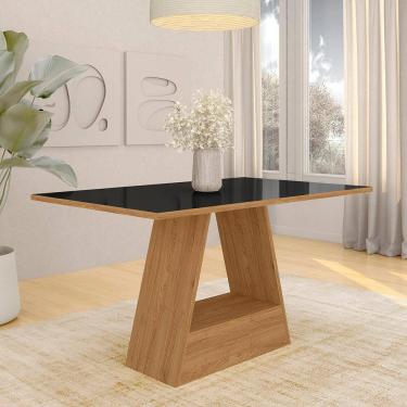 Imagem de Mesa De Jantar Retangular 1,36m Nápoles Cinamomo/preto - M.a