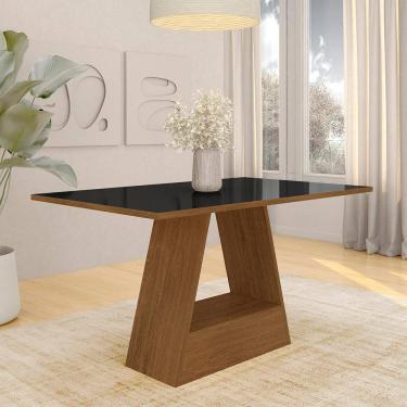 Imagem de Mesa De Jantar Retangular 1,36m Nápoles Freijó/preto - M.a