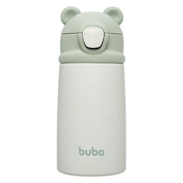 Imagem de Copo Térmico Buba Parede Dupla c/ Canudo Ursinho Verde 320ml
