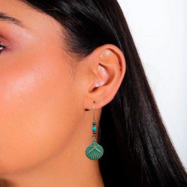 Imagem de Brinco Feminino Delicado Hipie Estrela do mar Concha Vintage - - anjo 