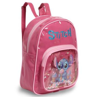 Imagem de Mochila Infantil Feminina Stitch Costas Tam M Várias Cores - Plike, Ro
