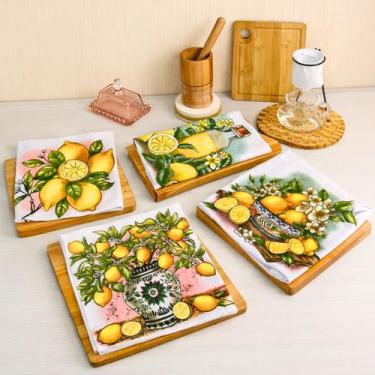 Imagem de Pano De Prato Estampas Limãozinho Master Chef Kit com 10