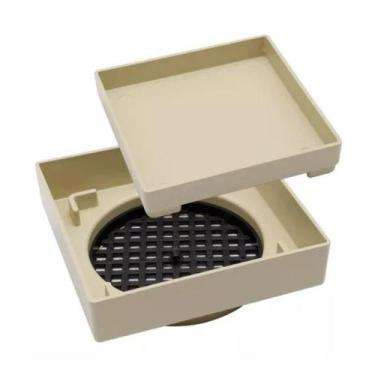 Imagem de KIT 10 Ralo Inteligente 10x10 Oculto Piso/ Porcelanato Varias Cores - 