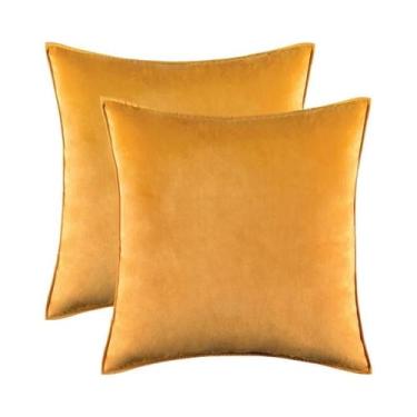 Imagem de Capas De Almofadas De Veludo 2 Peças Conjunto Decorativo Para Sofá Qua