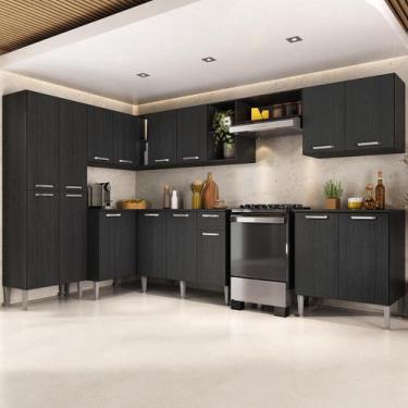 Imagem de Armário Cozinha Modulada Completa de Canto 432,5cm Pequim Pop Multimóv