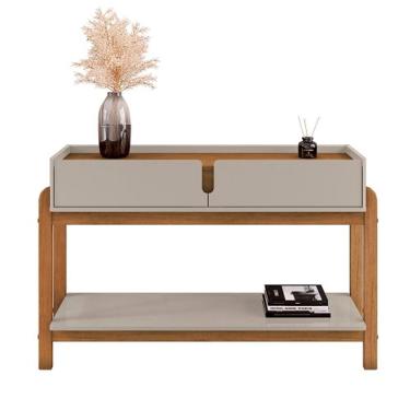 Imagem de Aparador 2 Gavetas Lizz Off White/Cedro - Casa D Móveis