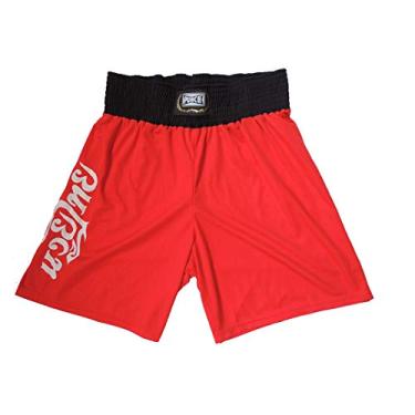 Imagem de Punch Silk Shorts Muay Thai, Unissex, Vermelho/Branco, P