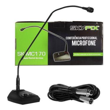 Imagem de Microfone Profissional Gooseneck Haste 68cm Cabo 6m SKMC170 Skypix Par