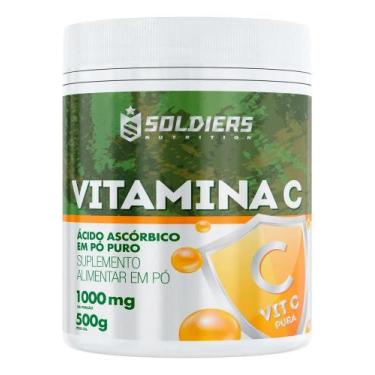 Imagem de Vitamina C Em Pó Ácido Ascóbico 500g 100% Puro Soldiers Nutr - Congrat