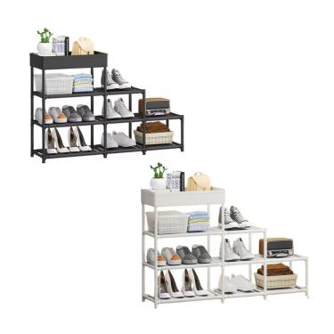 Imagem de Estante Multiuso 04 Andares Reforçada 4 Prateleiras Aço e Plástico 61cm Top Rio Comercial
