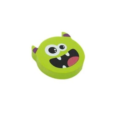 Imagem de Borracha BRW Boo com Design Divertido para Lápis de Grafite e de Cor 1 Unidade Verde