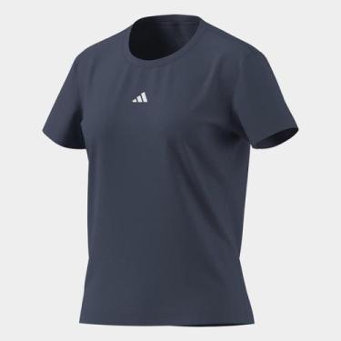Imagem de Camiseta Adidas Treino Básica Feminina, Marinho, P