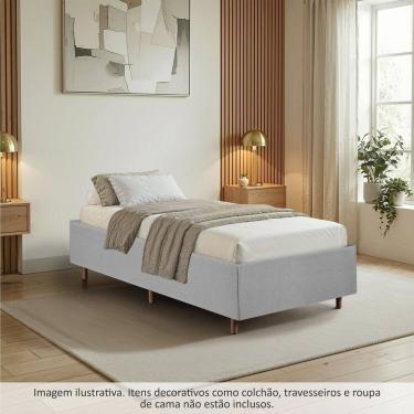 Imagem de Cama Box Solteiro em Madeira Eucalipto Base Resistente e Durável Santorini Espresso Móv...