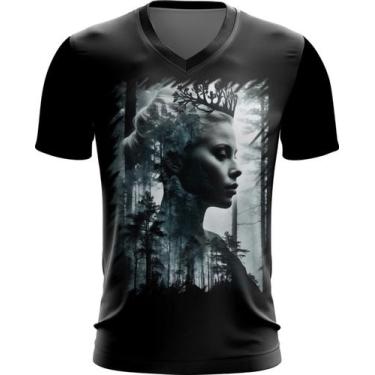 Imagem de Camiseta Gola V Pesca Rainha da Floresta Nórdica 6, INF 04