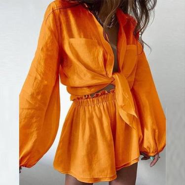 Imagem de Conjuntos De Roupas Femininas De Verão Em 2 Peças, Blusa Solta De Mang