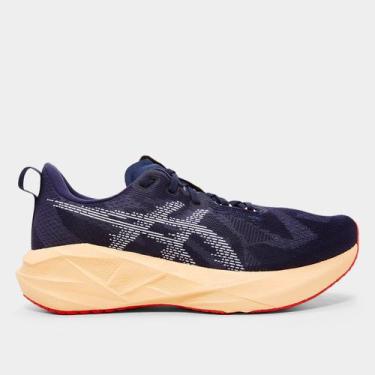 Imagem de Tênis Asics Novablast 5 Masculino, Marinho, Laranja, 42