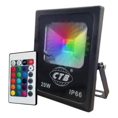 Imagem de Refletor Holofote Led Rgb 20W Ip66 Bivolt - CTB, Bivolt