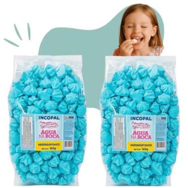Imagem de 400Mini Suspiros Artesanais Merengue com Sabor Caseiro 2x140g - Incopa
