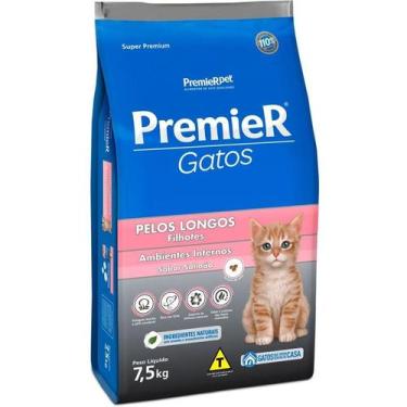 Imagem de Ração Premier Gatos Filhotes Pelos Longos Ambi Interno 7,5Kg