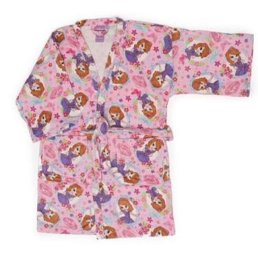Imagem de Roupão Infantil Velour M Princesa Sofia Dohler