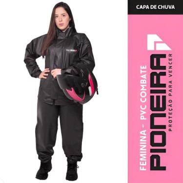 Imagem de Capa chuva (conjunto) pvc feminina pioneira combate tam-g