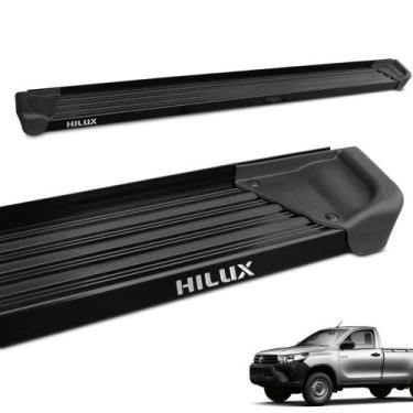 Imagem de Estribo Lateral Hilux CS 2005 a 2015 Aluminio Preto A3 - Gtnox