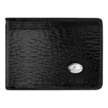 Imagem de Carteira Couro Masculina Mitty Porta Cartão e Moedas, Preto m0cp