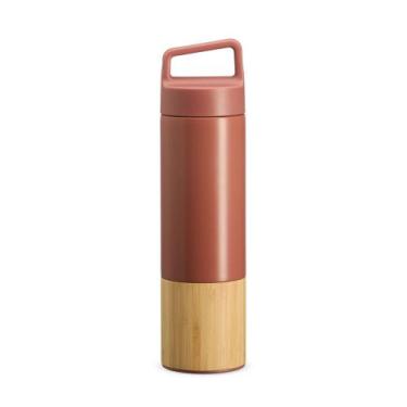 Imagem de Garrafa Térmica Inox 550ml com Infusor e Base em Bambu - PRONTO PRINT,