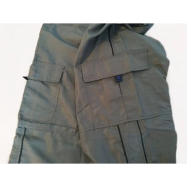 Imagem de Calça masculina em microfibra com listra e bolso cargo - Romer Sport, 