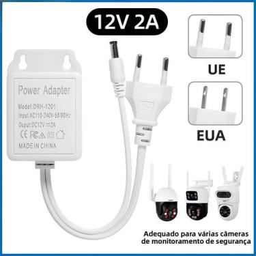 Imagem de Adaptador De Energia Para Câmera CCTV Externa À Prova d'Água Branco 12
