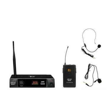 Imagem de Microfone Sem fio UHF UDX03 Head Set ou Lapela Com Maleta Dylan