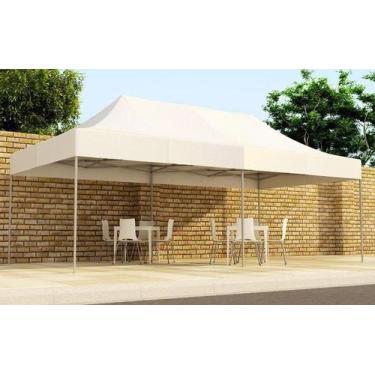 Imagem de Tenda Sanfonada T&T medida 6x3 Cobertura em Lona Sintética Branca